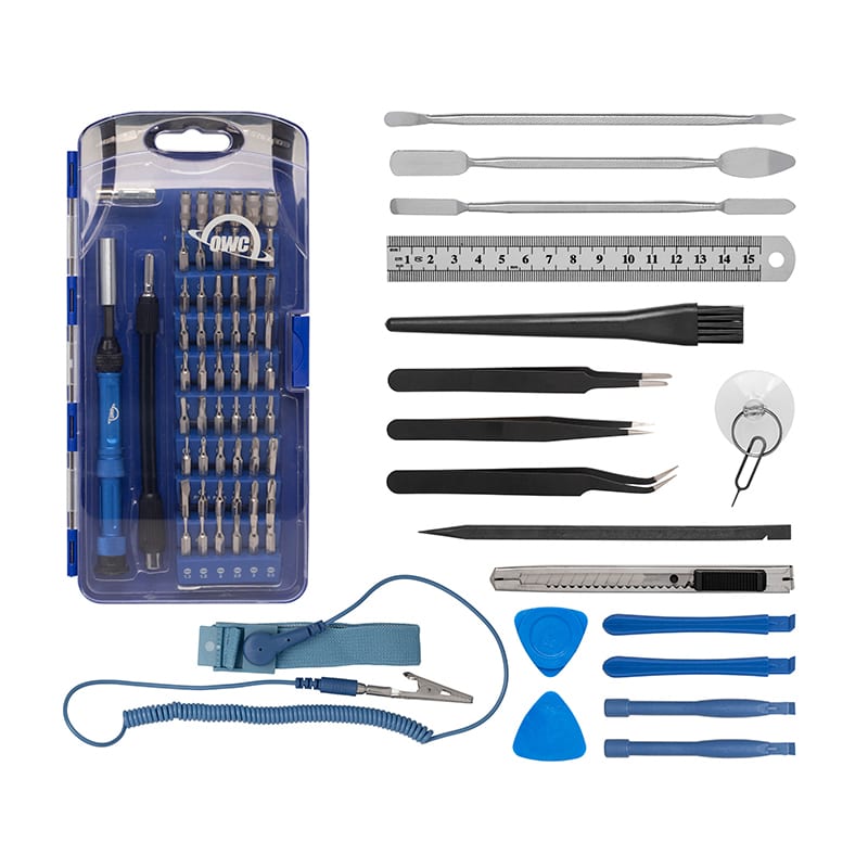 the OWC 72 Piece Advance Portable Toolkit is built with OWC quality and built to help you tackle any project that comes your way with ease. It features 58 interchangeable bits